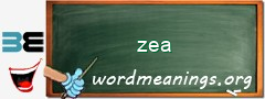 WordMeaning blackboard for zea